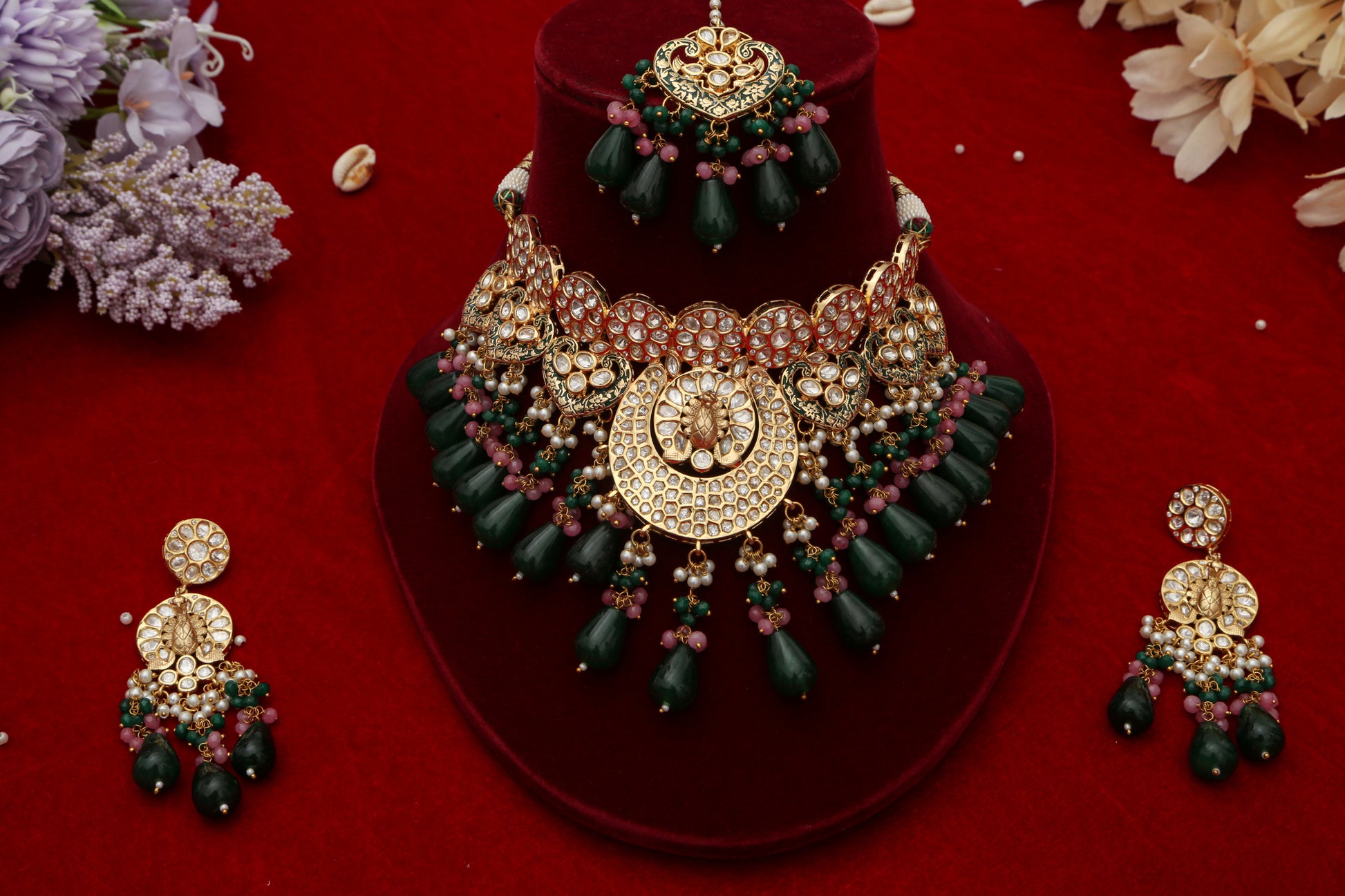 ChaandiRivaaz ‘s Signature Peacock Choker Set - Chaandi Rivaaz