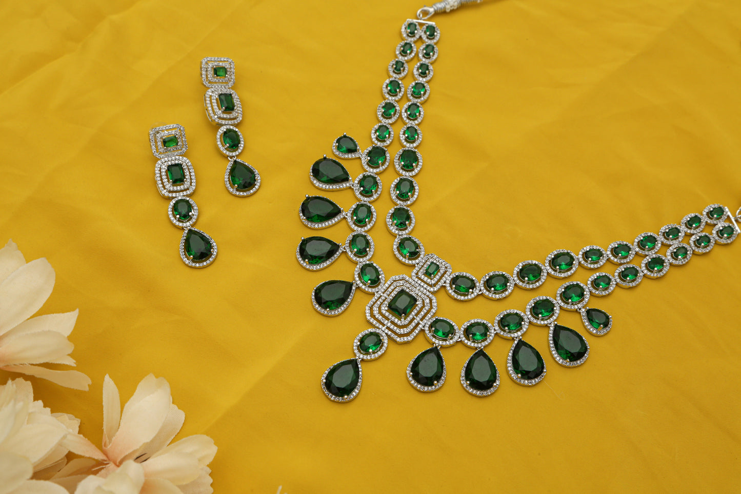 Meghna's Double Layered Designer Necklace set - Chaandi Rivaaz