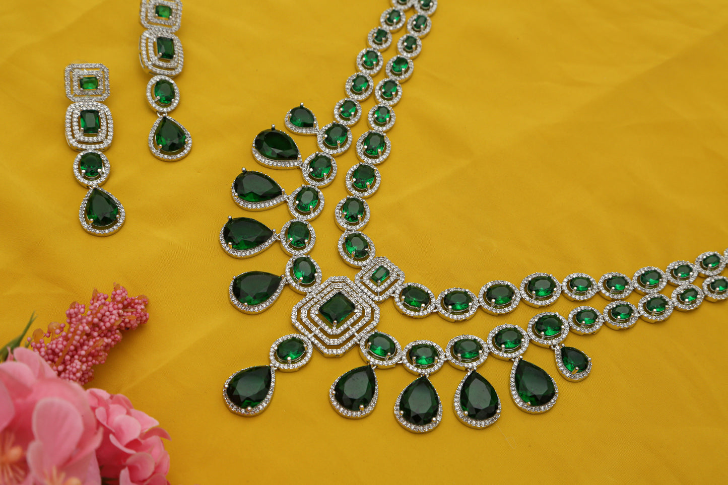 Meghna's Double Layered Designer Necklace set - Chaandi Rivaaz