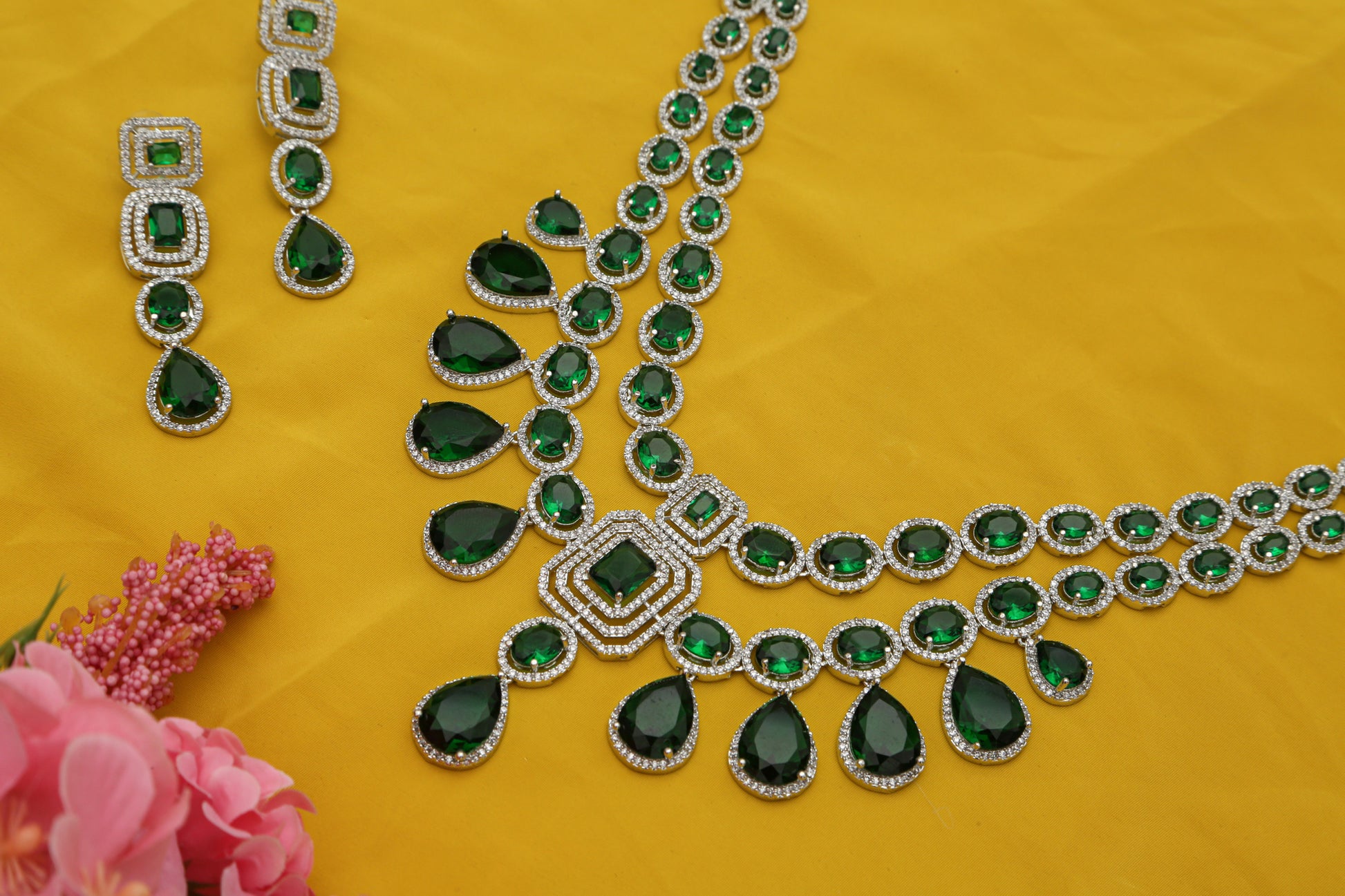 Meghna's Double Layered Designer Necklace set - Chaandi Rivaaz