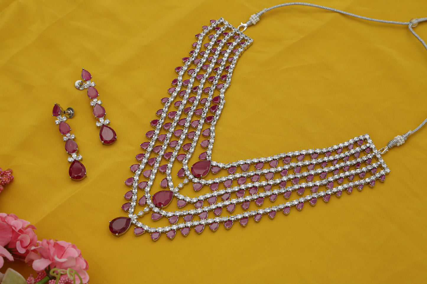 Beautiful Five Layered Designer Necklace set - Chaandi Rivaaz