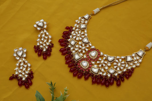 Beautiful Nayaab Polki Heavy Bridal Set - Chaandi Rivaaz
