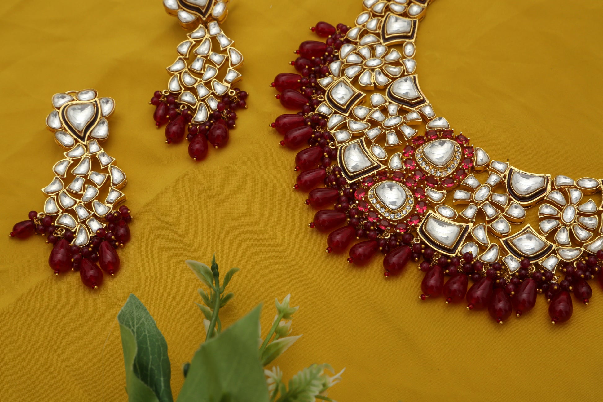 Beautiful Nayaab Polki Heavy Bridal Set - Chaandi Rivaaz