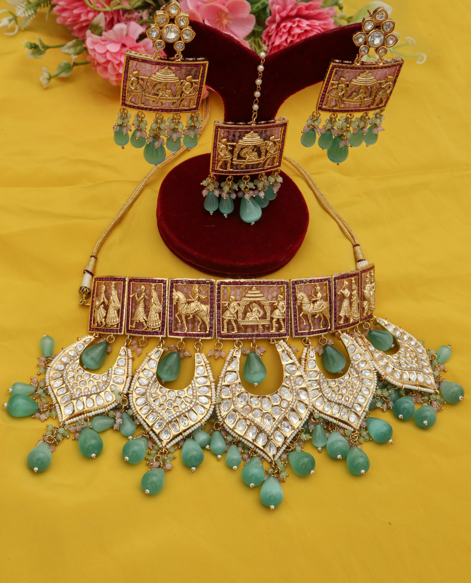 ChaandiRivaaz ‘s Signature Doli Polki Necklace Set - Chaandi Rivaaz