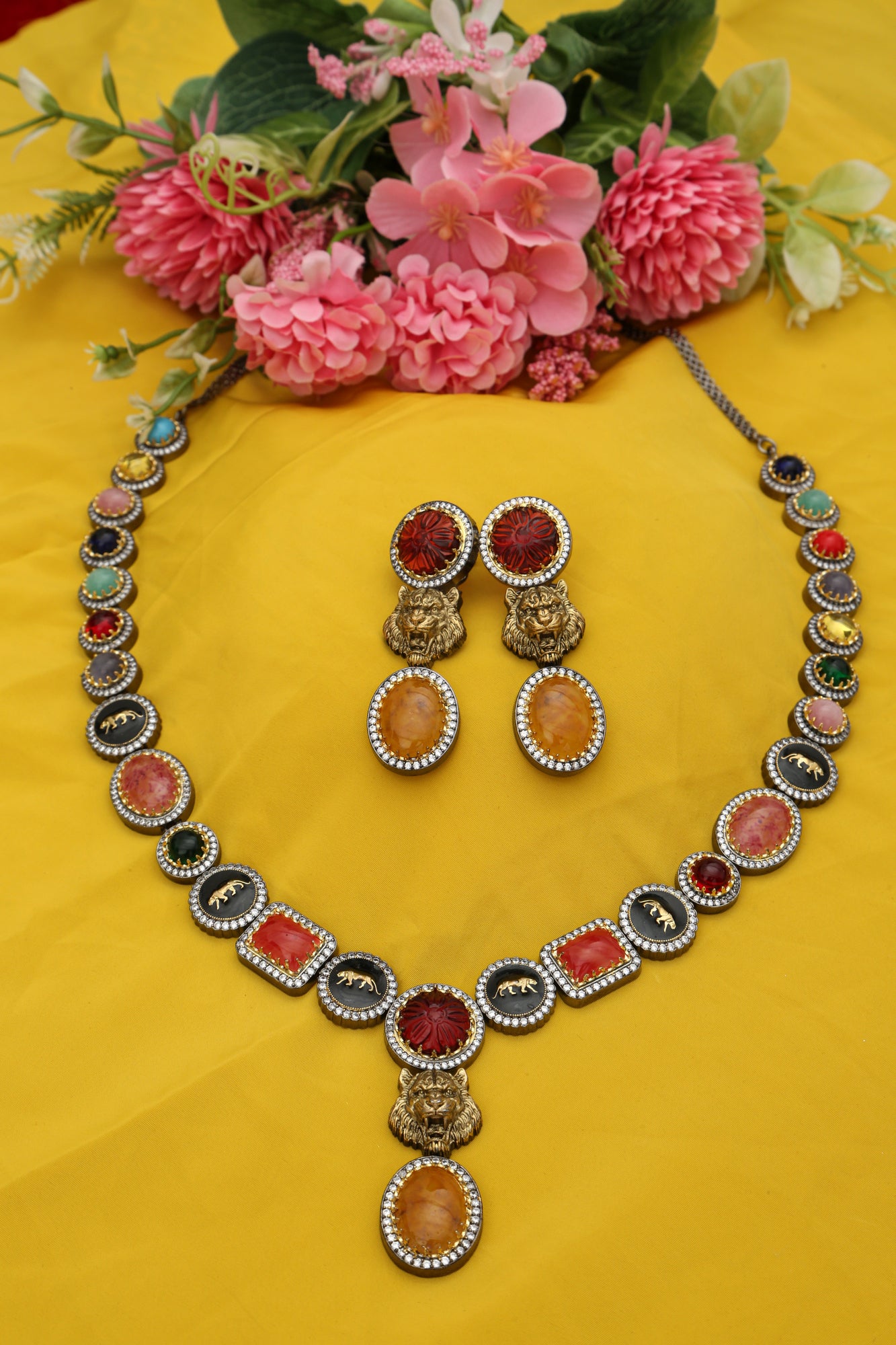 Nayaab Sabyasachi Designer Necklace set - Chaandi Rivaaz