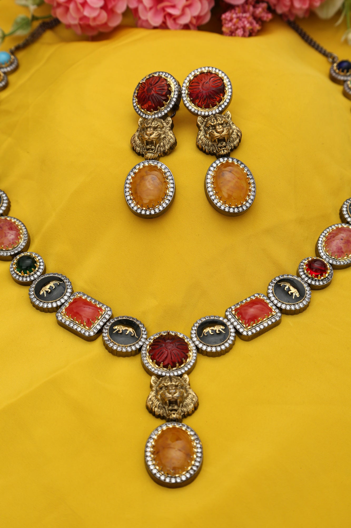 Nayaab Sabyasachi Designer Necklace set - Chaandi Rivaaz