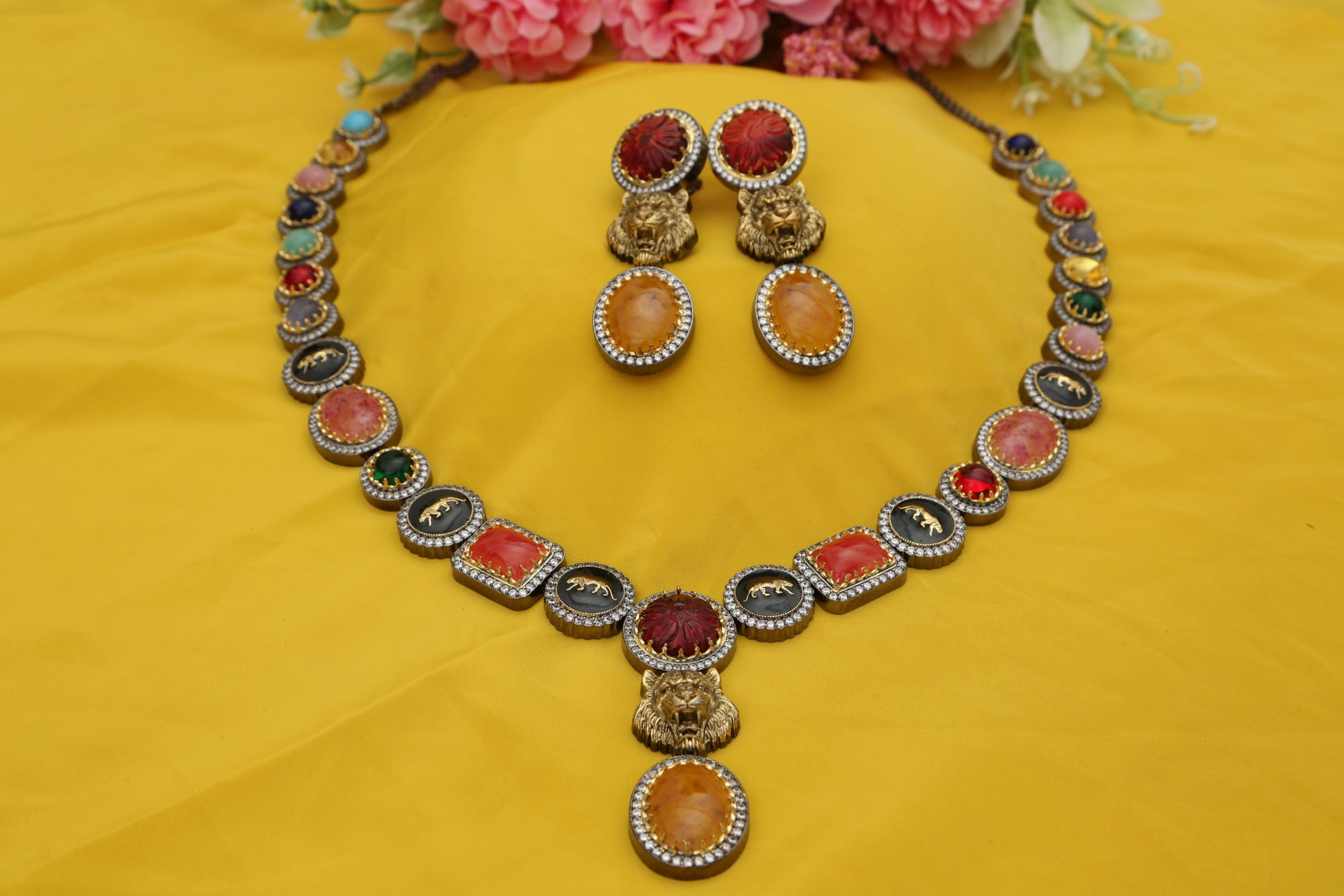 Nayaab Sabyasachi Designer Necklace set - Chaandi Rivaaz