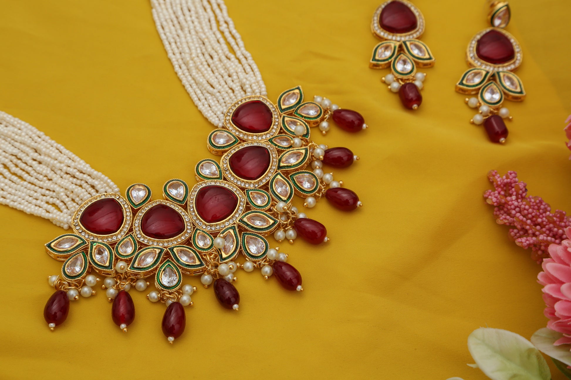 Beautiful Pearl Designer Choker set - Chaandi Rivaaz