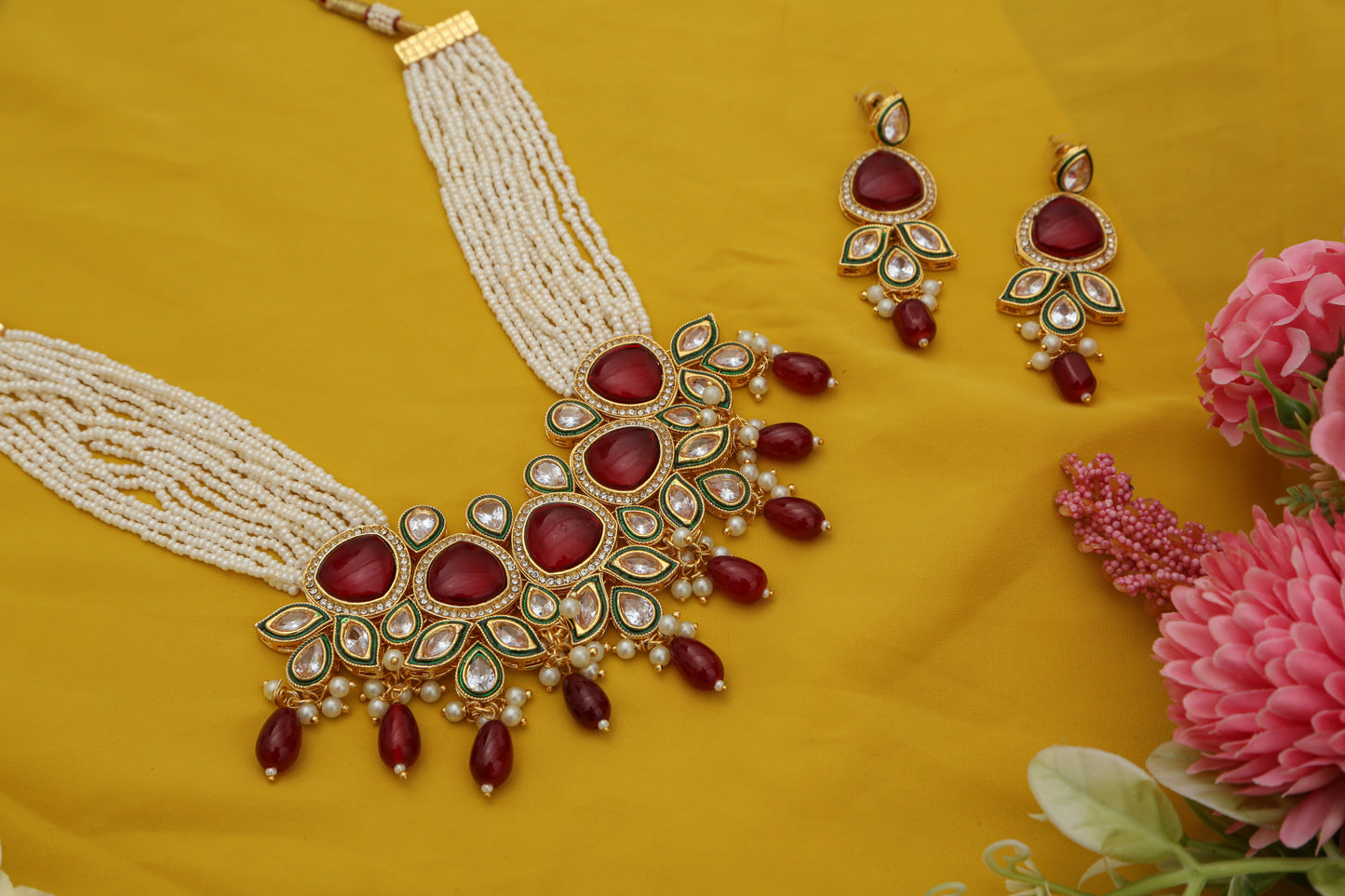 Beautiful Pearl Designer Choker set - Chaandi Rivaaz