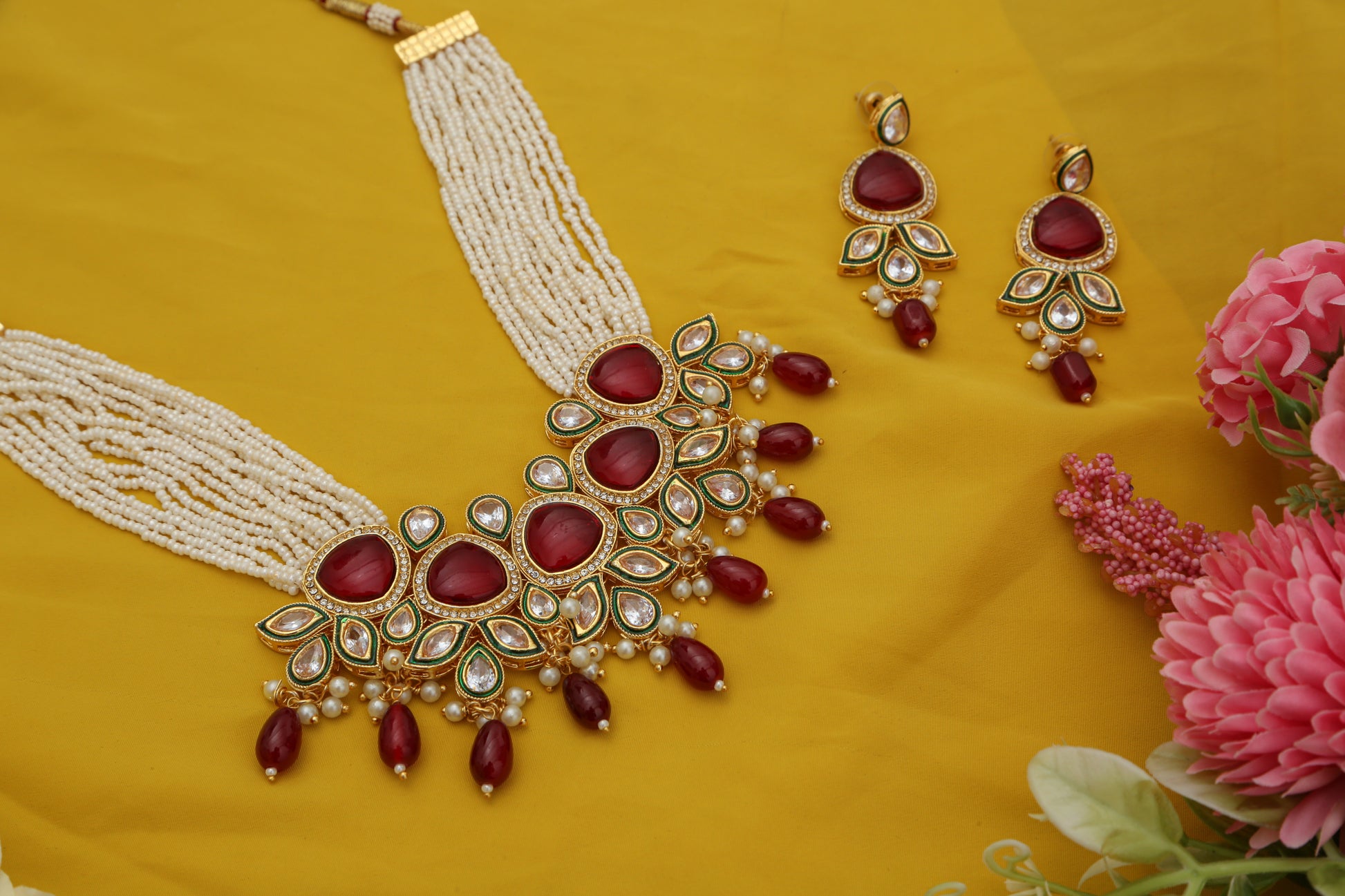 Beautiful Pearl Designer Choker set - Chaandi Rivaaz