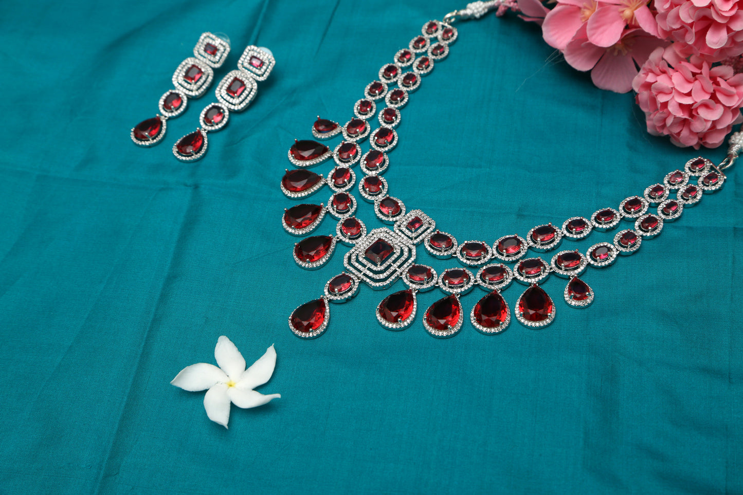 Meghna's Double Layered Designer Necklace set - Chaandi Rivaaz
