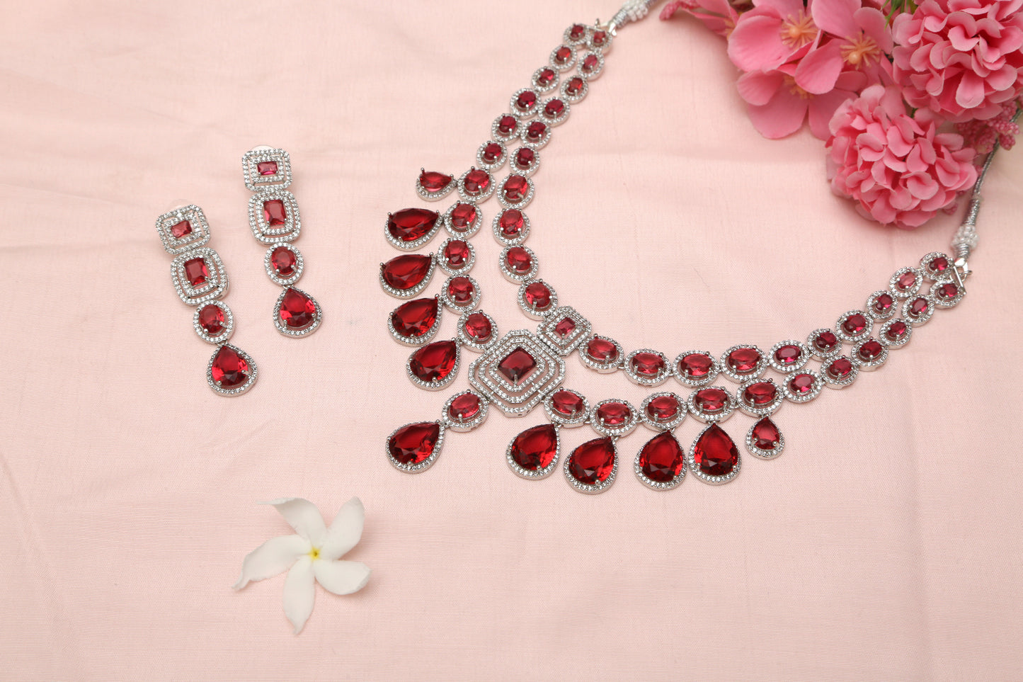 Meghna's Double Layered Designer Necklace set - Chaandi Rivaaz
