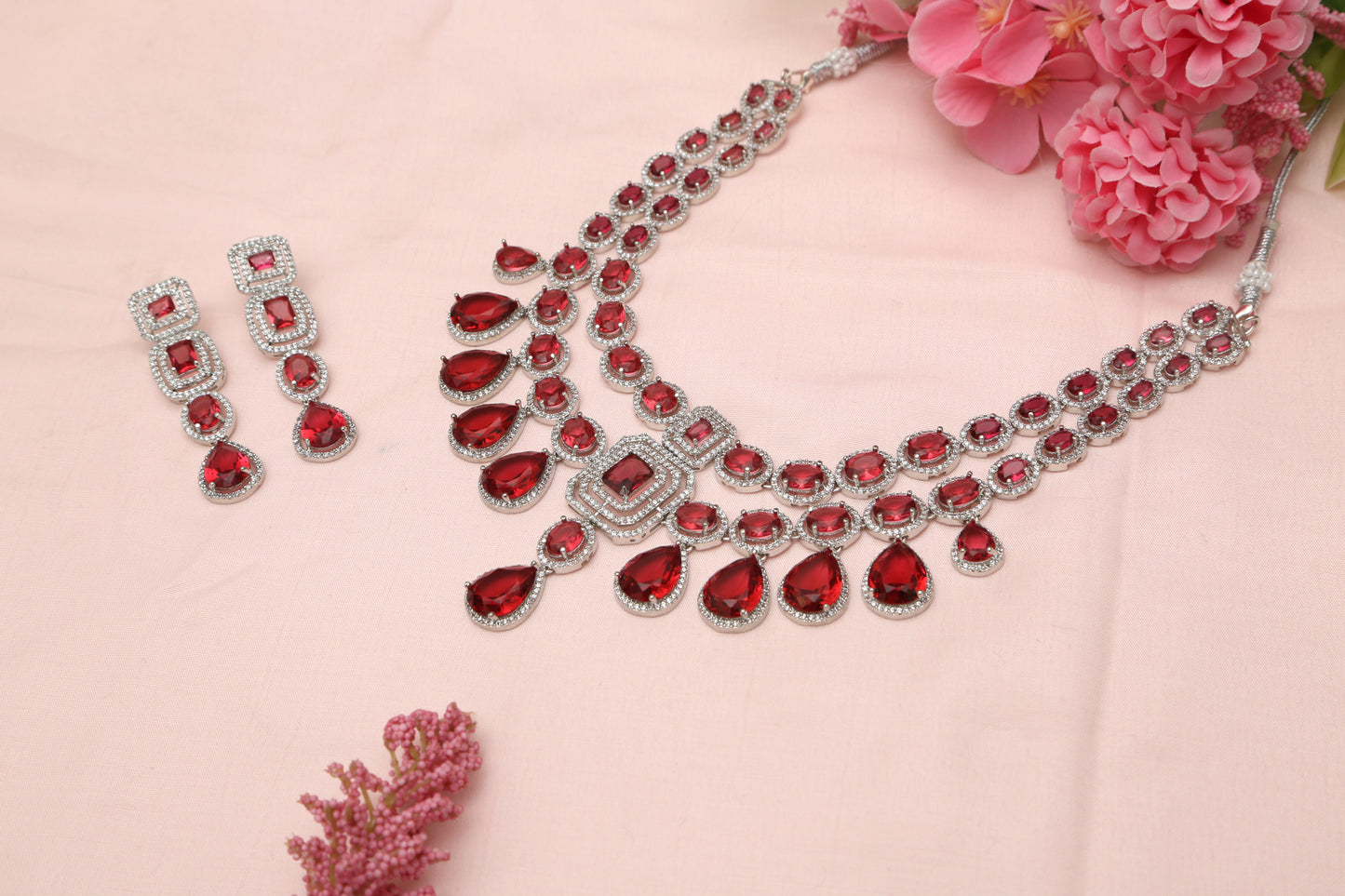 Meghna's Double Layered Designer Necklace set - Chaandi Rivaaz