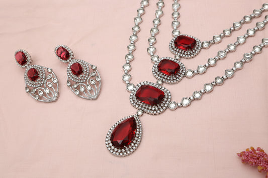 Beautiful Layered Designer Necklace set - Chaandi Rivaaz