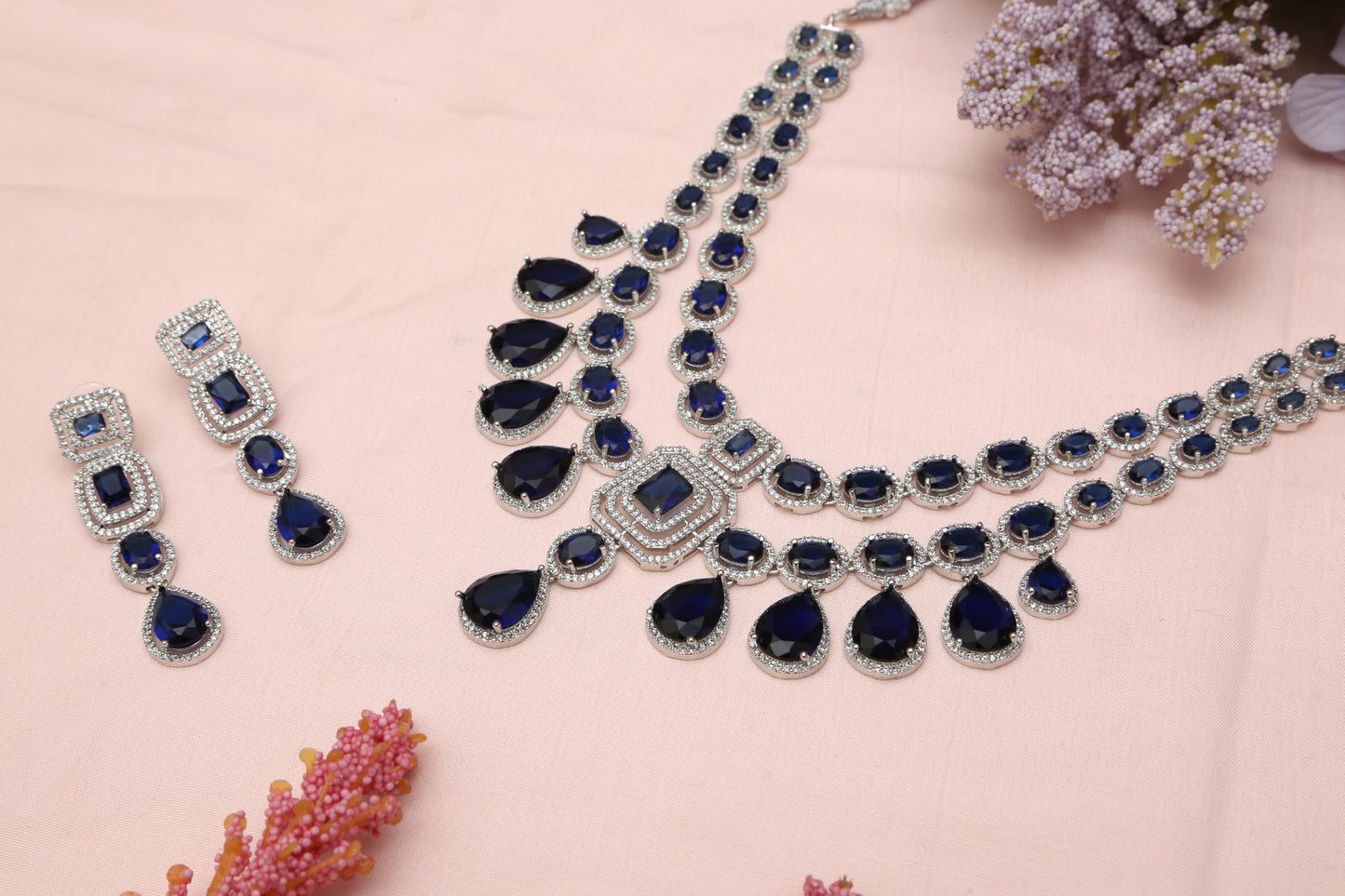 Meghna's Double Layered Designer Necklace set - Chaandi Rivaaz