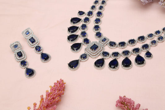 Meghna's Double Layered Designer Necklace set - Chaandi Rivaaz