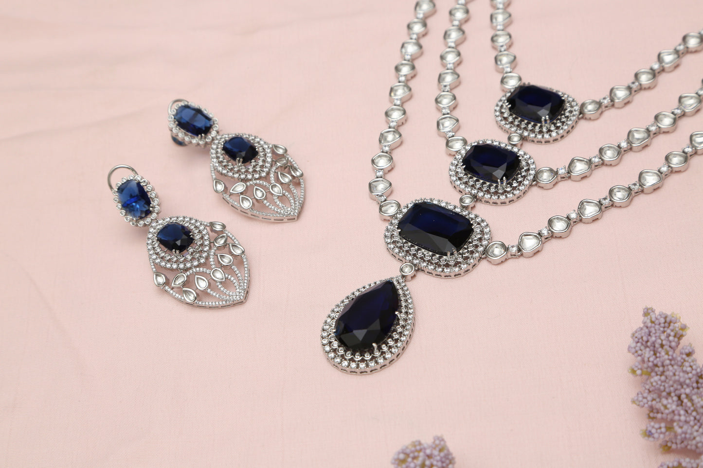 Beautiful Layered Designer Necklace set - Chaandi Rivaaz