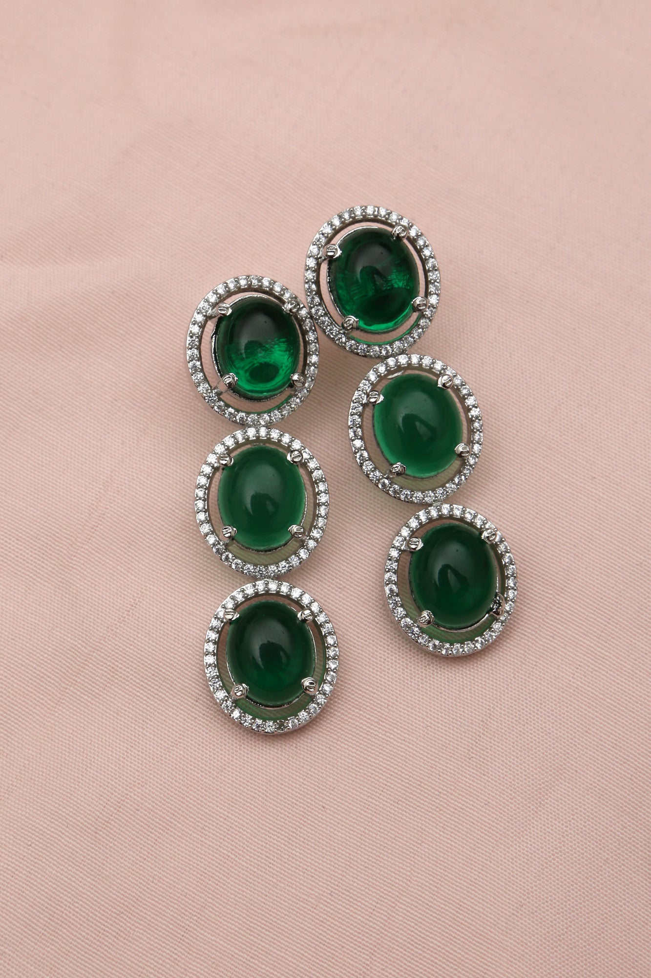 Beautiful Triple Layered Designer Necklace set - Chaandi Rivaaz