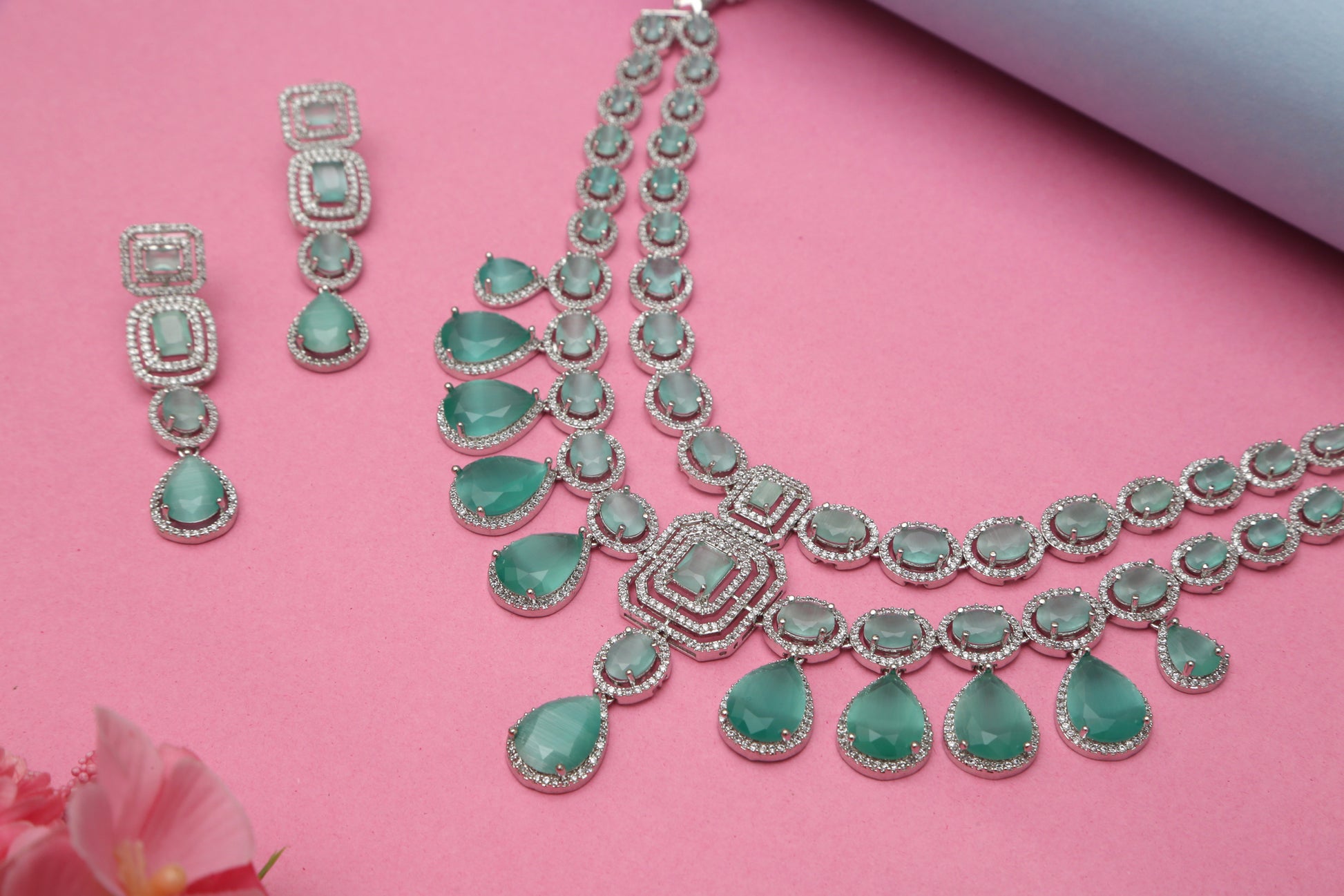 Meghna's Double Layered Designer Necklace set - Chaandi Rivaaz