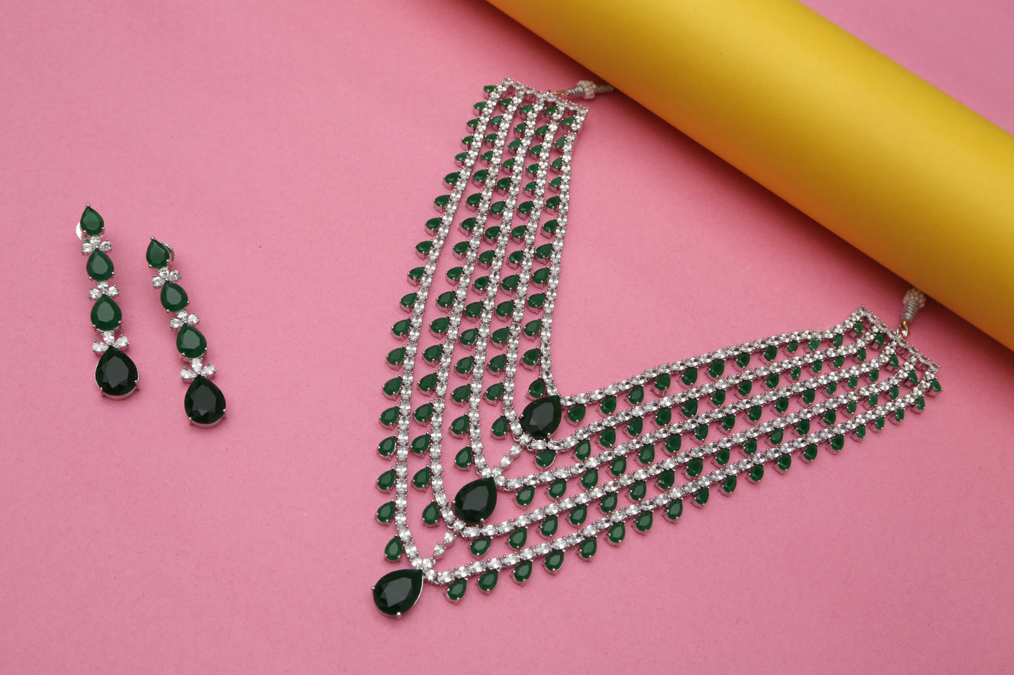 Beautiful Five Layered Designer Necklace set - Chaandi Rivaaz