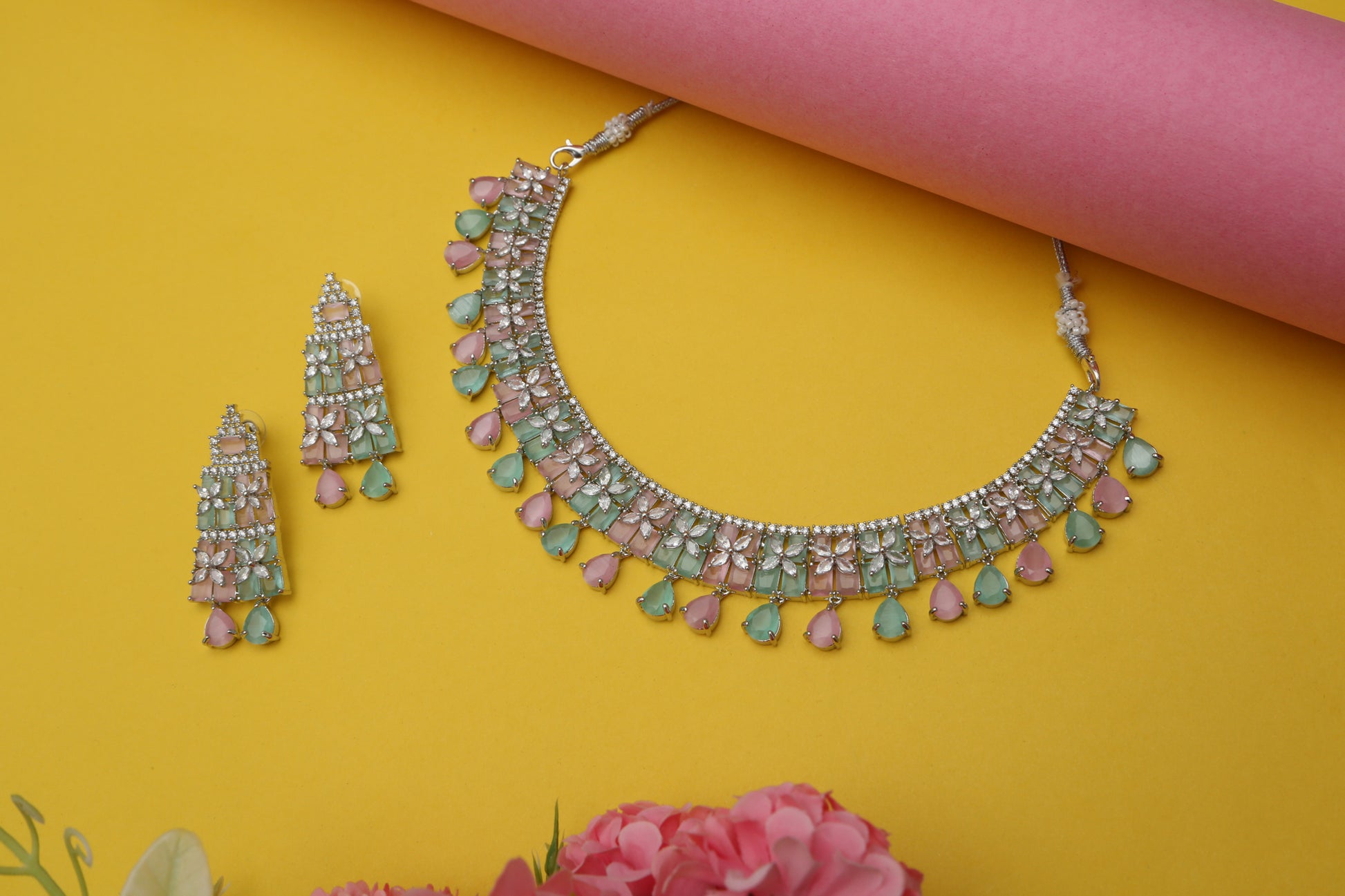 Radhika's Designer Necklace set - Chaandi Rivaaz