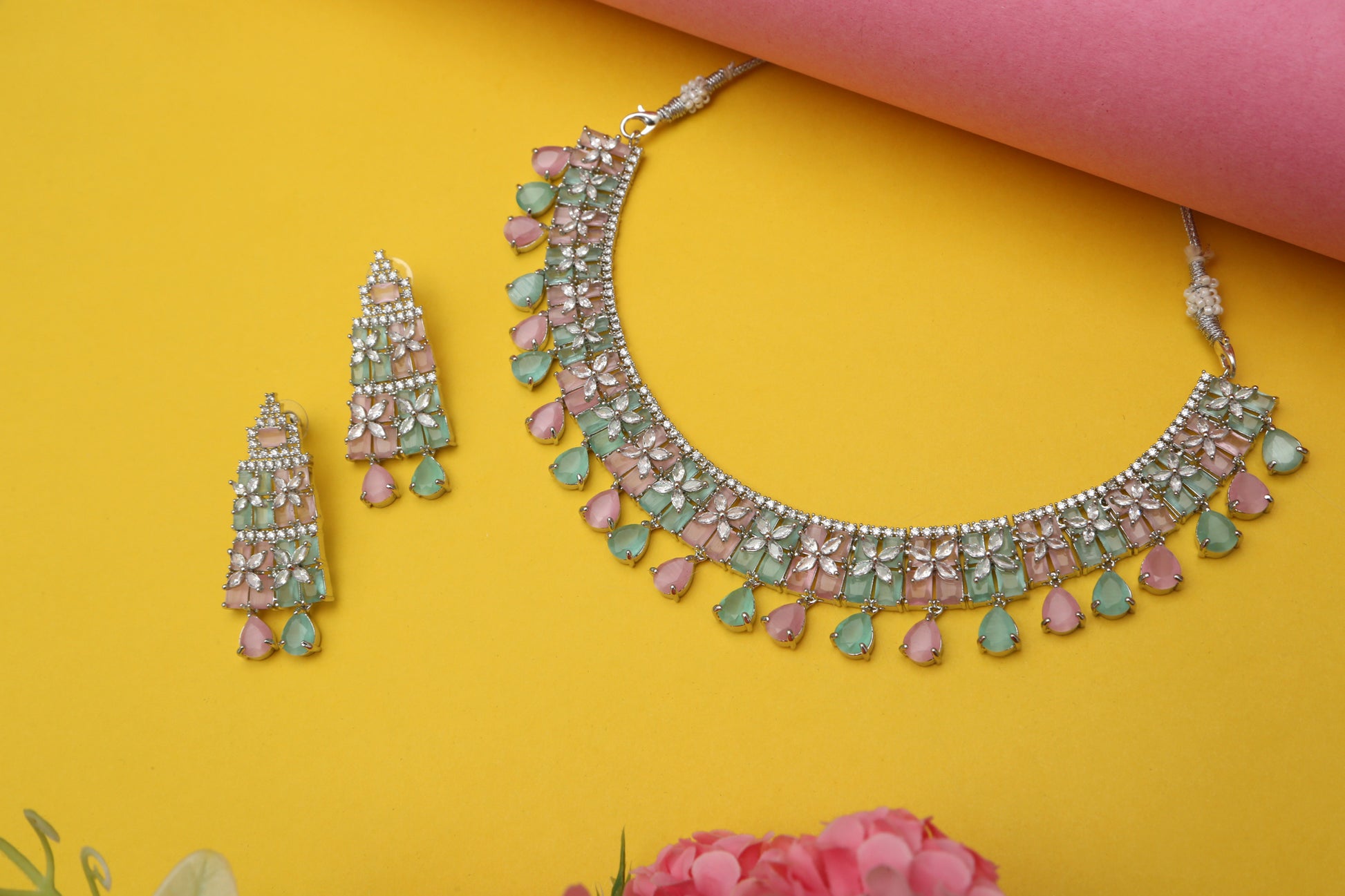 Radhika's Designer Necklace set - Chaandi Rivaaz
