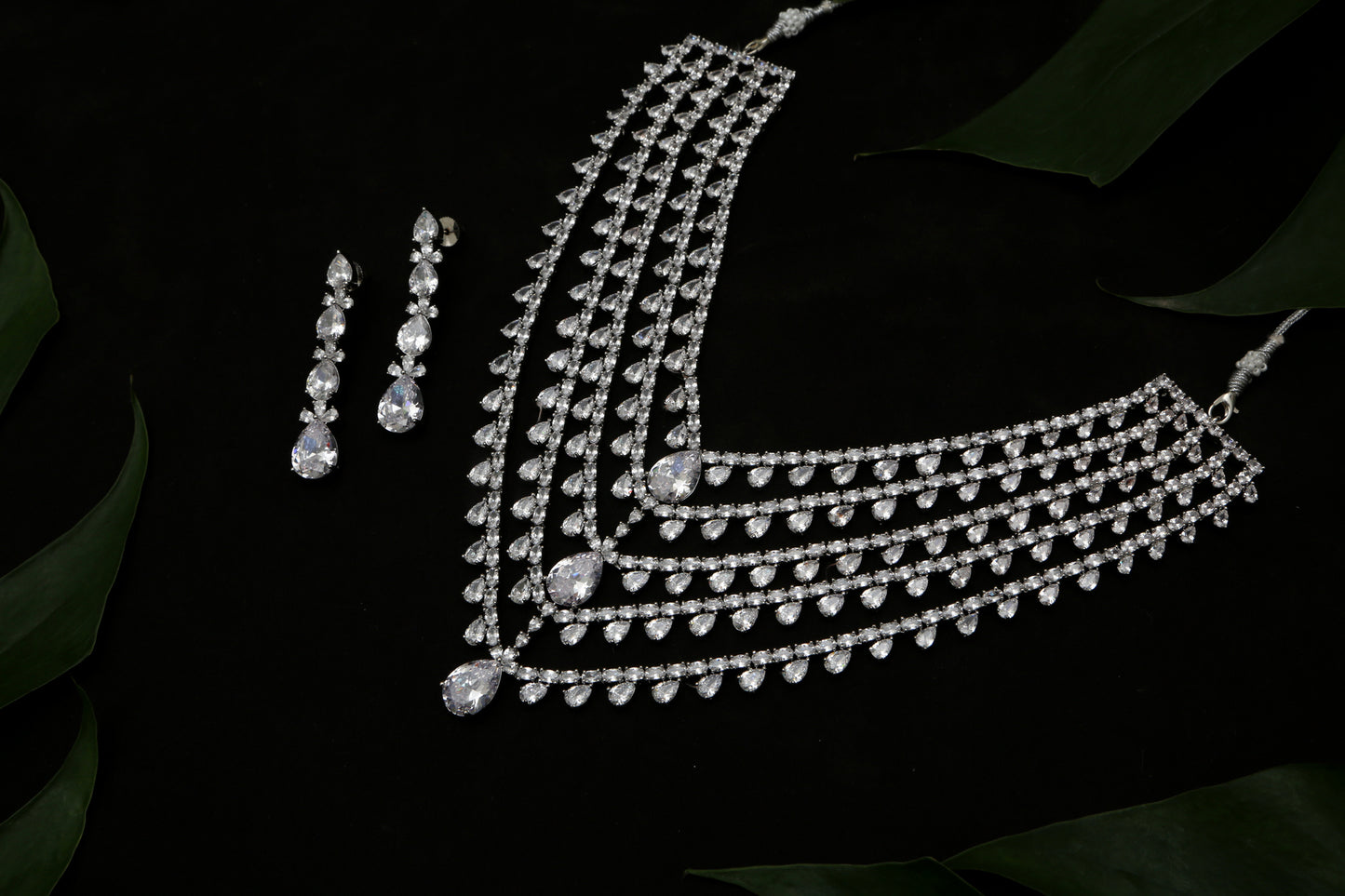 Beautiful Five Layered Designer Necklace set - Chaandi Rivaaz