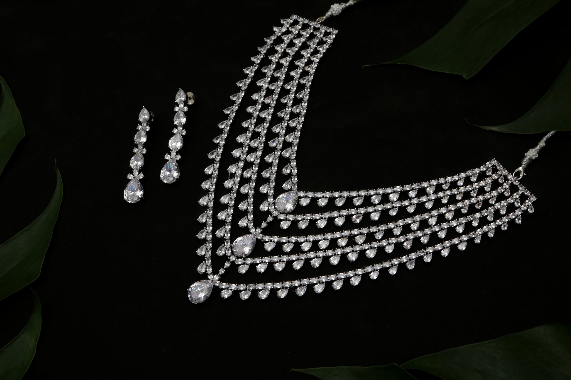 Beautiful Five Layered Designer Necklace set - Chaandi Rivaaz