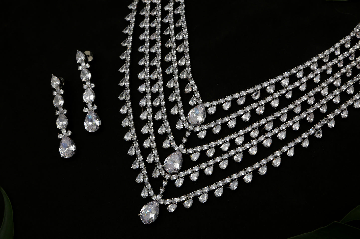 Beautiful Five Layered Designer Necklace set - Chaandi Rivaaz