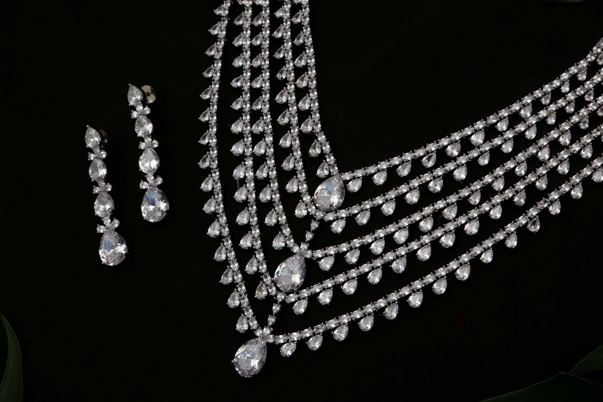 Beautiful Five Layered Designer Necklace set - Chaandi Rivaaz