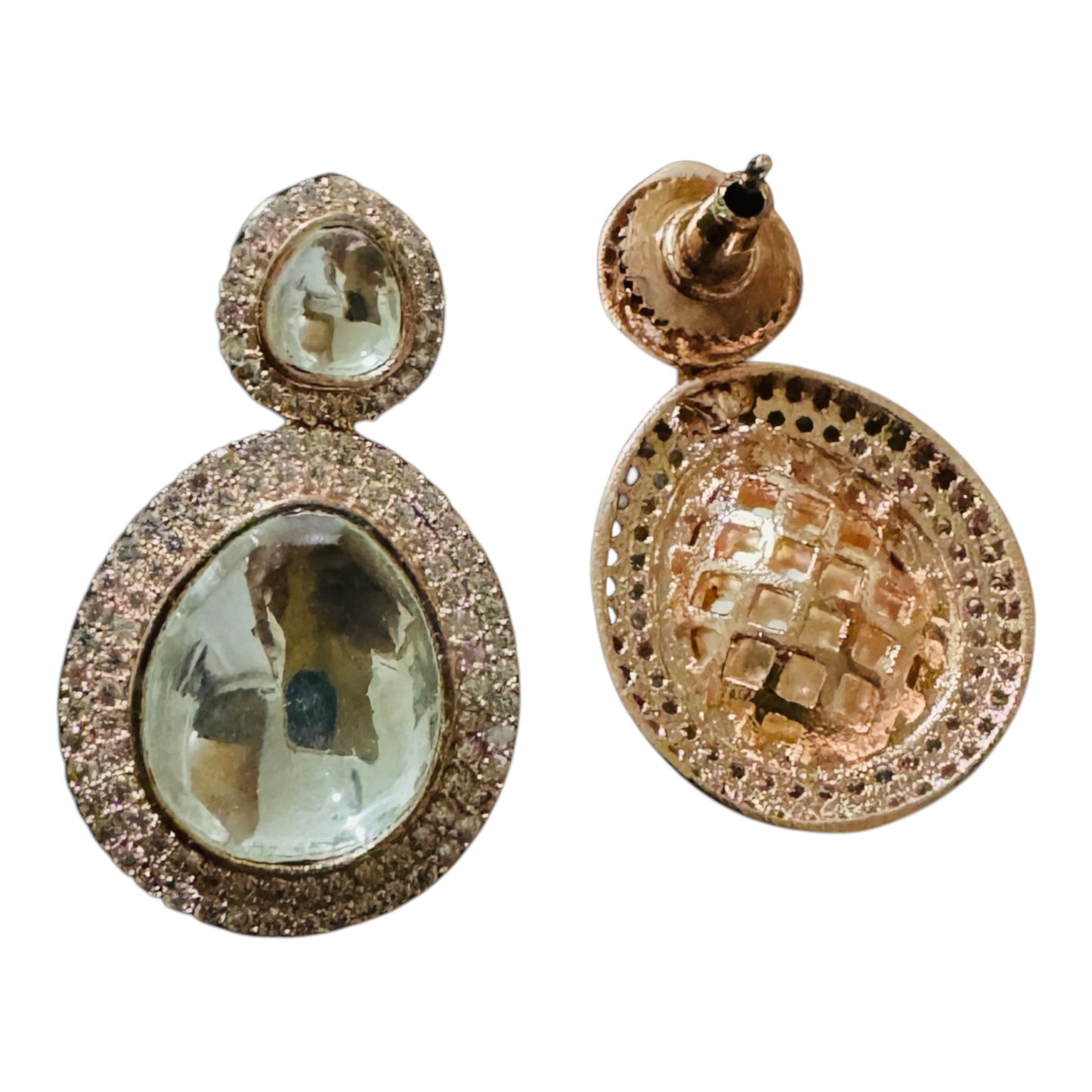 Elegant Designer Kundan Earrings - Chaandi Rivaaz