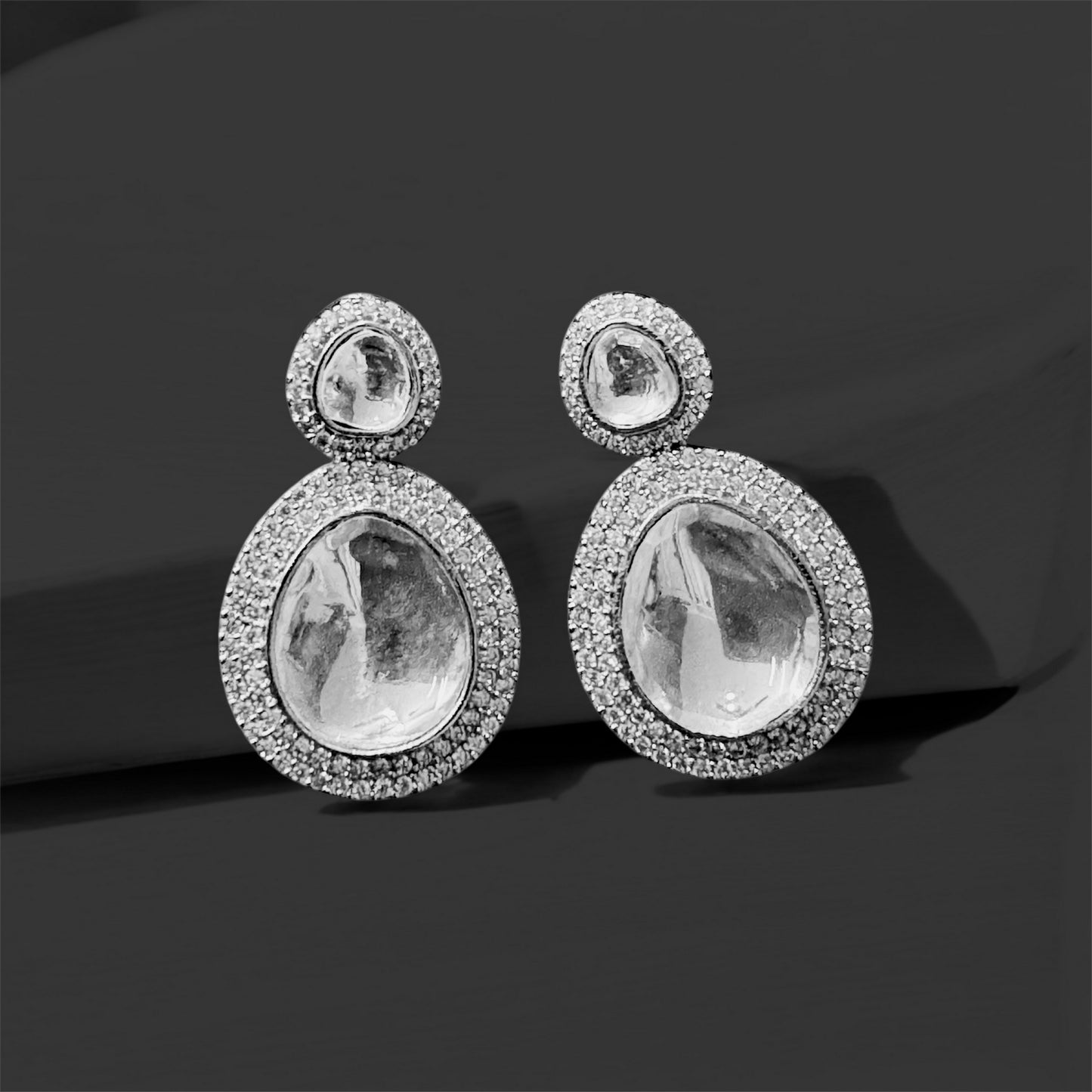 Elegant Designer Kundan Earrings - Chaandi Rivaaz