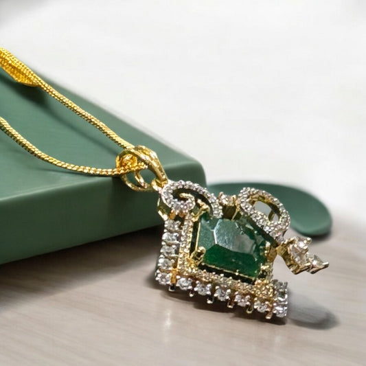 Elegant Diamond Pendant Set