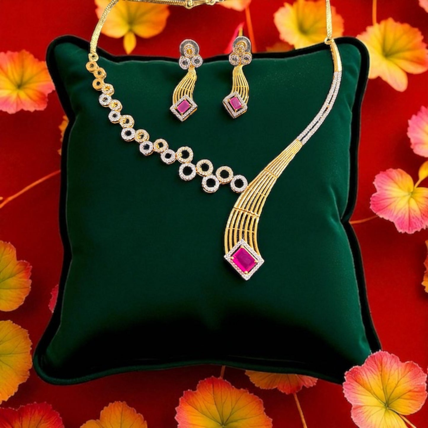 V Designer Necklace set