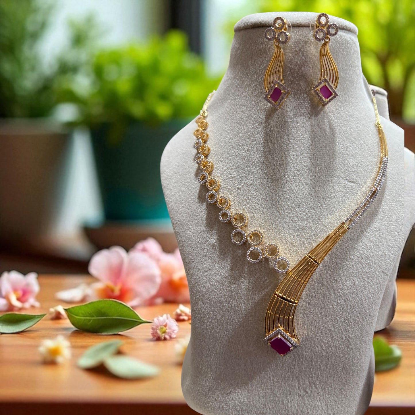 V Designer Necklace set