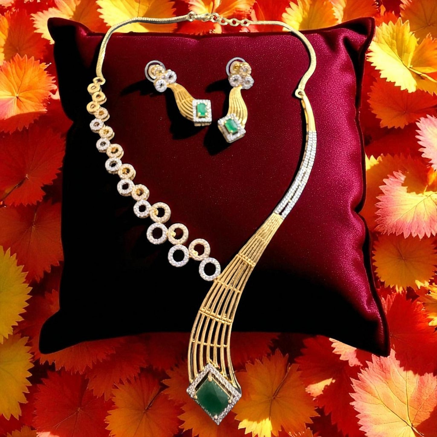 V Designer Necklace set