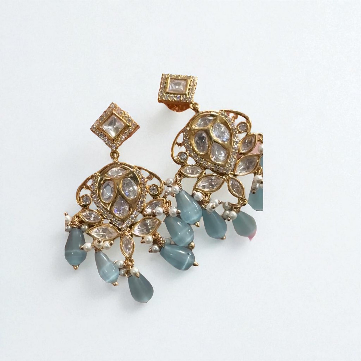 Royal Turquoise Polki Choker set