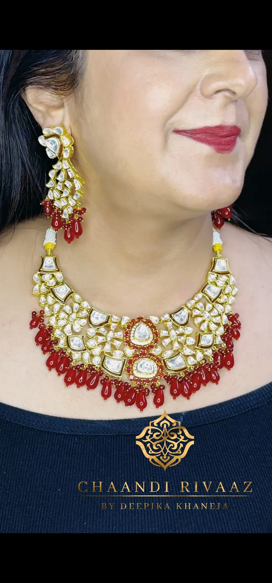 Beautiful Nayaab Polki Heavy Bridal Set - Chaandi Rivaaz