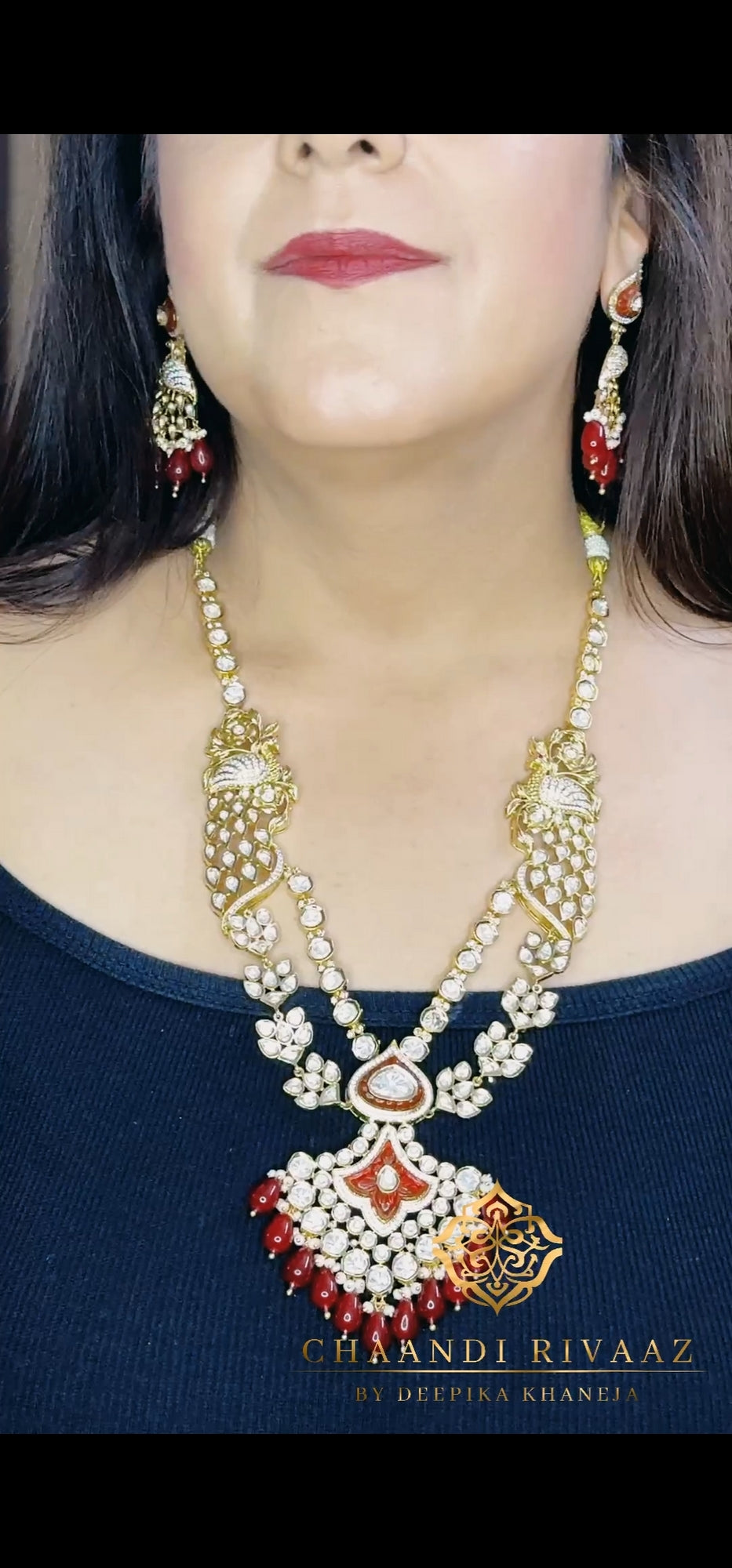 Beautiful Saniya Polki Necklace set - Chaandi Rivaaz