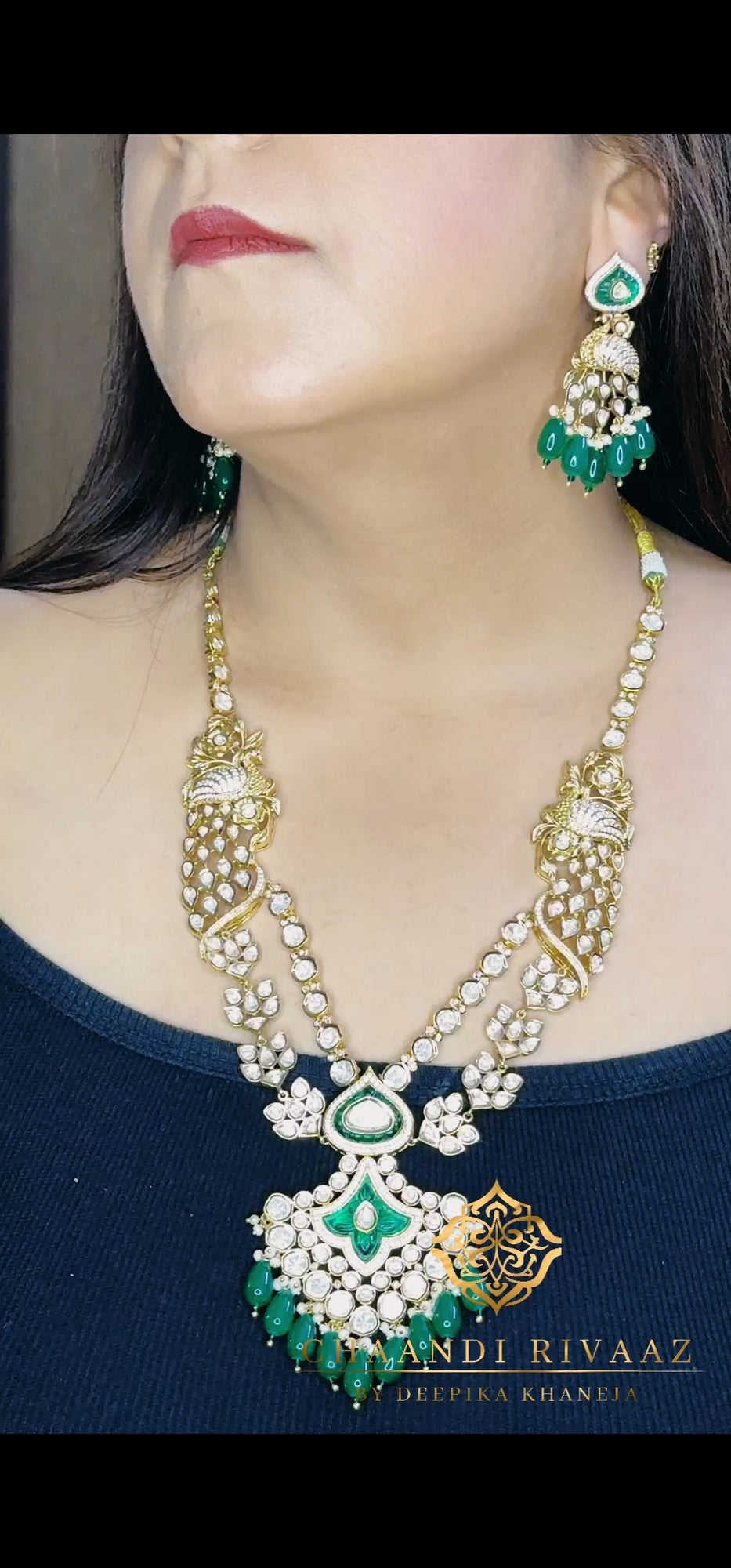 Beautiful Saniya Polki Necklace set - Chaandi Rivaaz