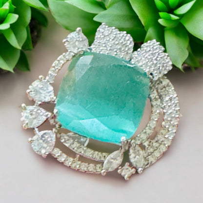 Beautiful Turquoise Diamond Cocktail Ring