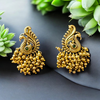 Beautiful Peacock Earrings - Chaandi Rivaaz