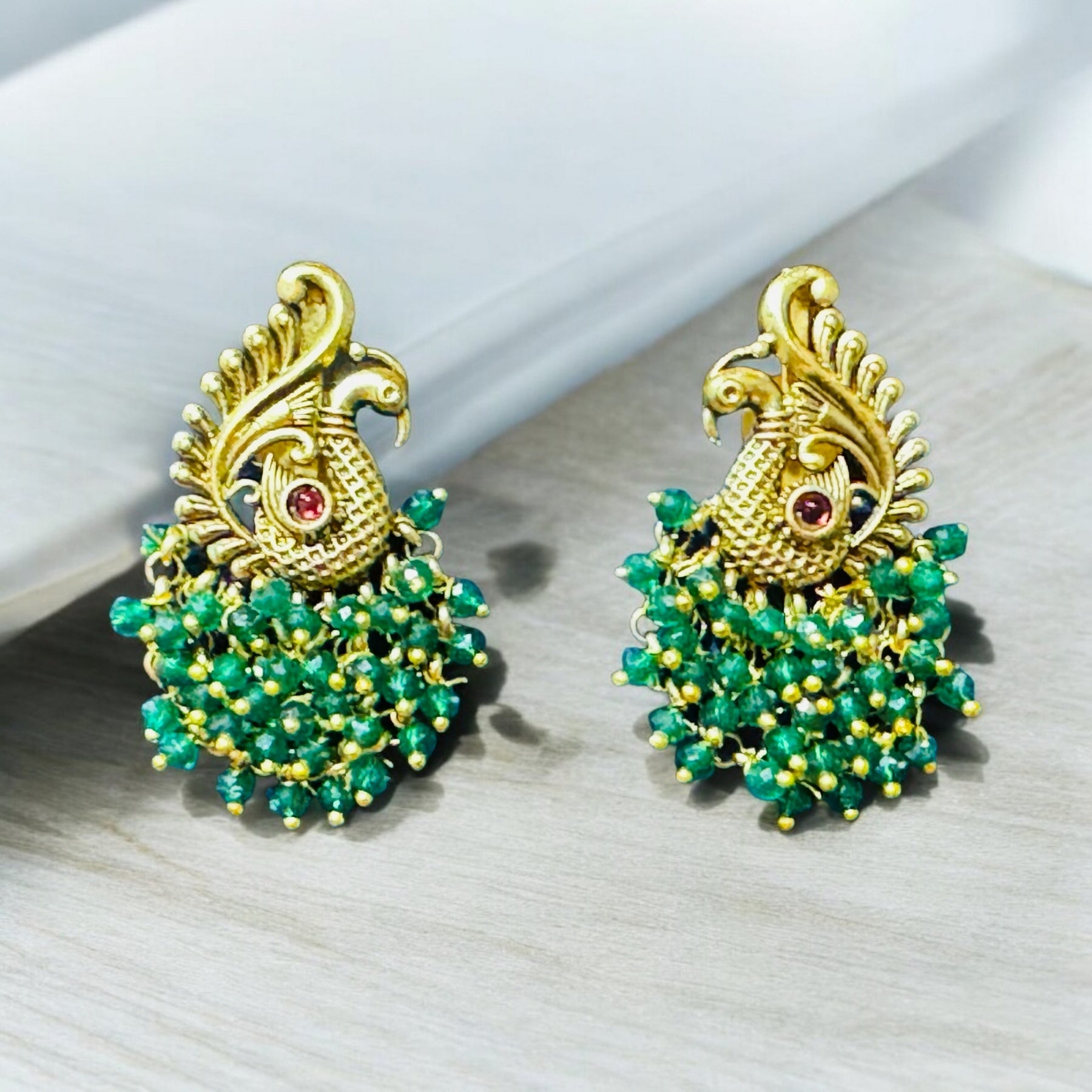 Beautiful Peacock Earrings - Chaandi Rivaaz