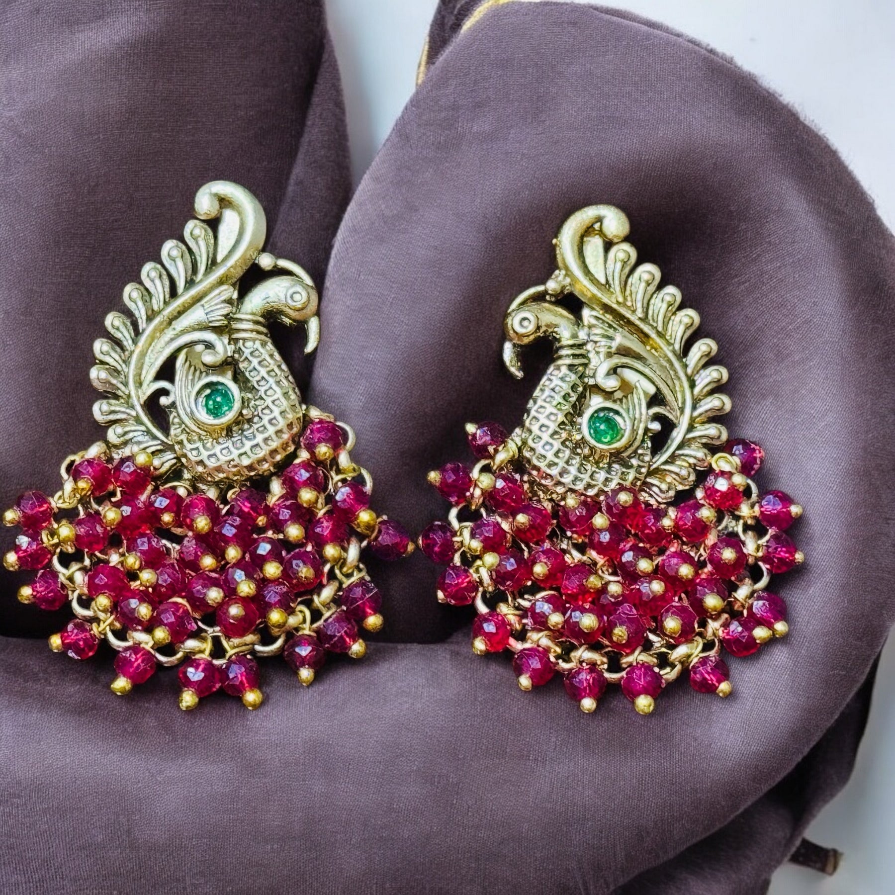 Beautiful Peacock Earrings - Chaandi Rivaaz