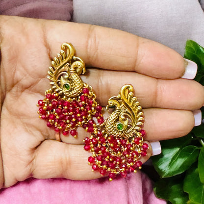 Beautiful Peacock Earrings - Chaandi Rivaaz