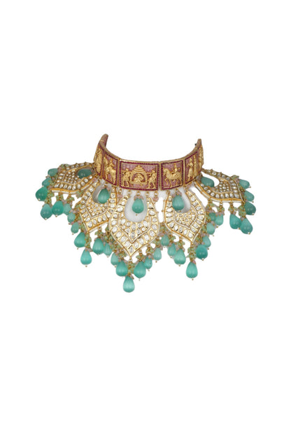 ChaandiRivaaz ‘s Signature Doli Polki Necklace Set - Chaandi Rivaaz