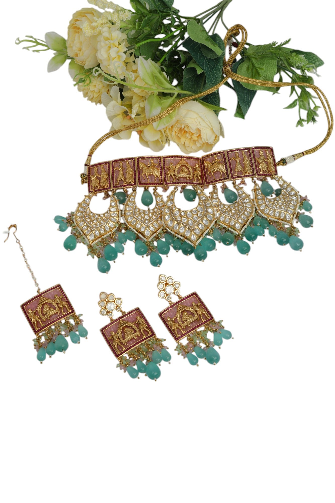 ChaandiRivaaz ‘s Signature Doli Polki Necklace Set - Chaandi Rivaaz