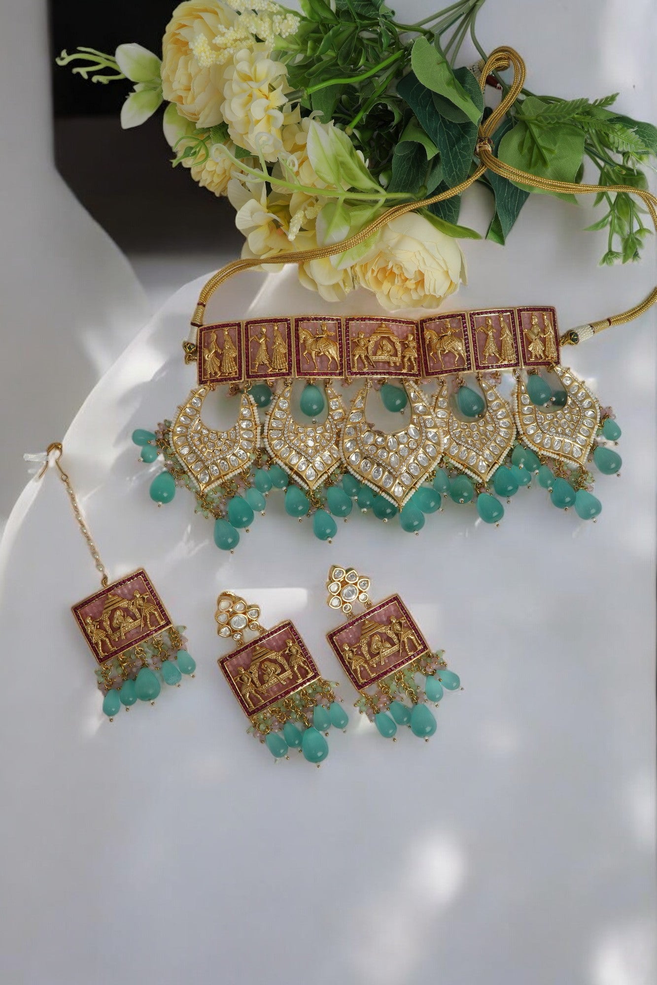 ChaandiRivaaz ‘s Signature Doli Polki Necklace Set - Chaandi Rivaaz