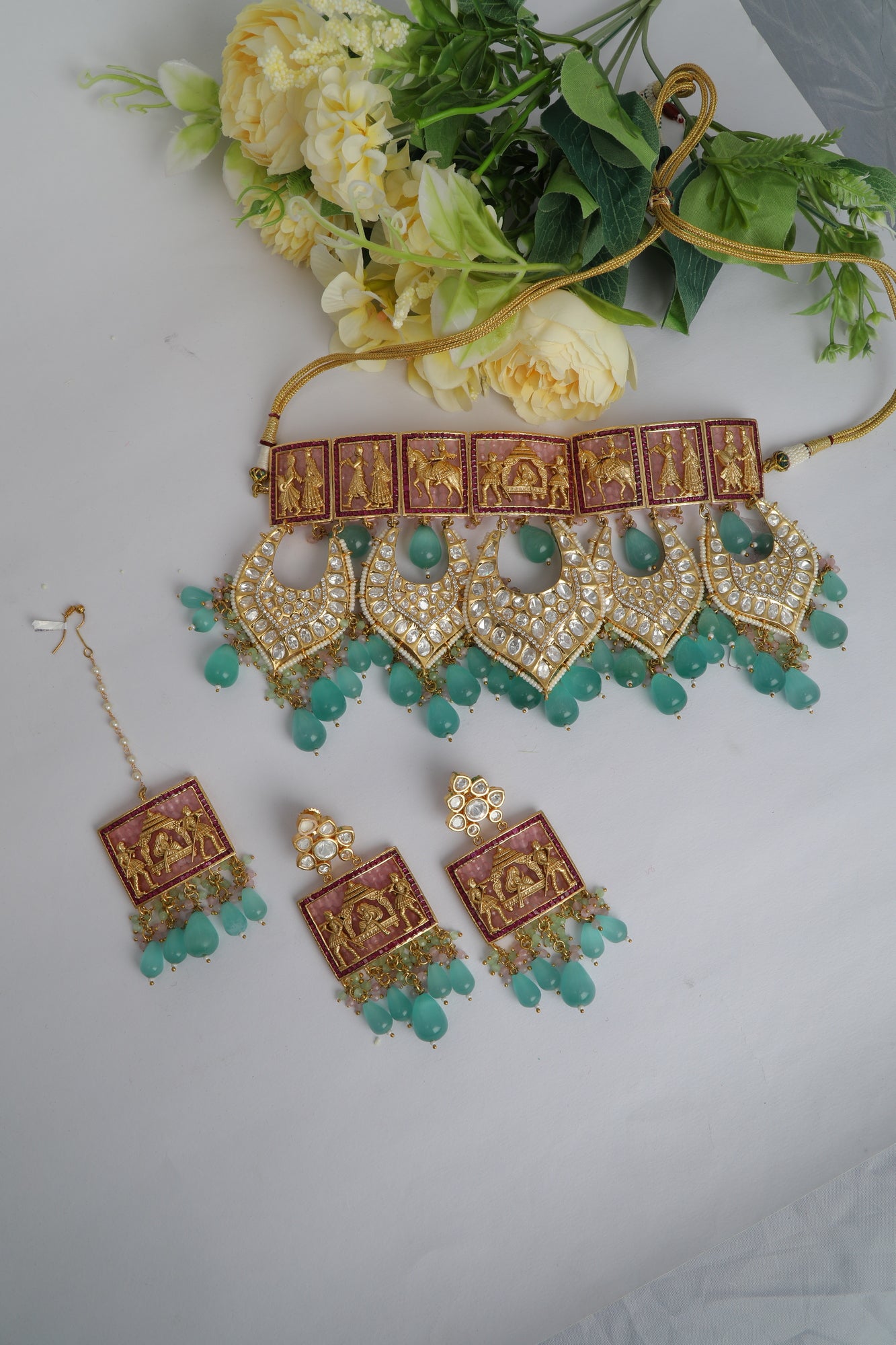 ChaandiRivaaz ‘s Signature Doli Polki Necklace Set - Chaandi Rivaaz