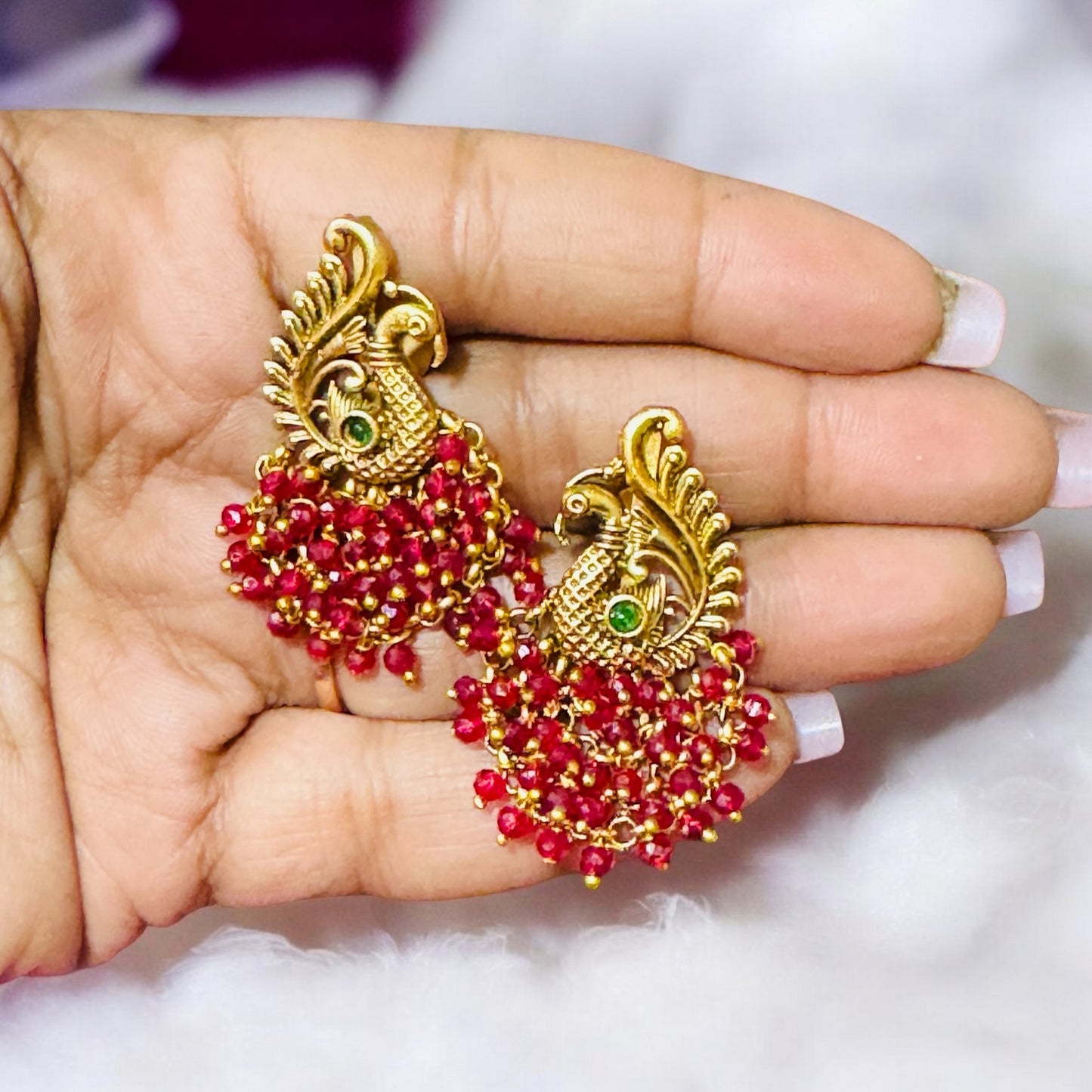 Beautiful Peacock Earrings - Chaandi Rivaaz